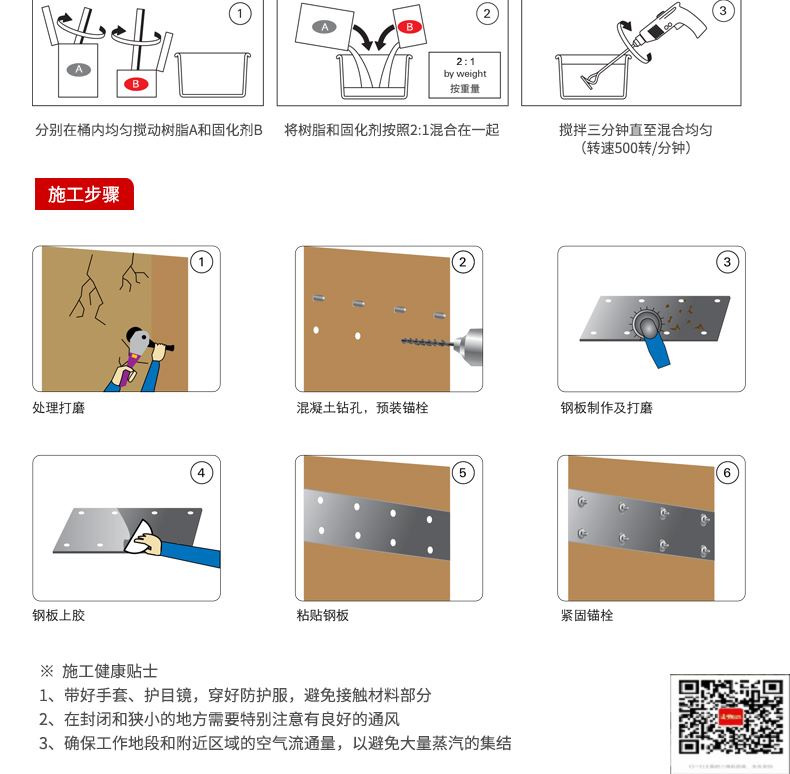 包钢鄂托克前粘钢加固施工过程
